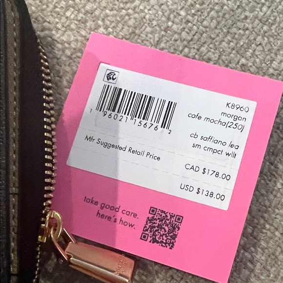 Kate Spade Black and Tan Compact Wallet - Picture 5 of 5